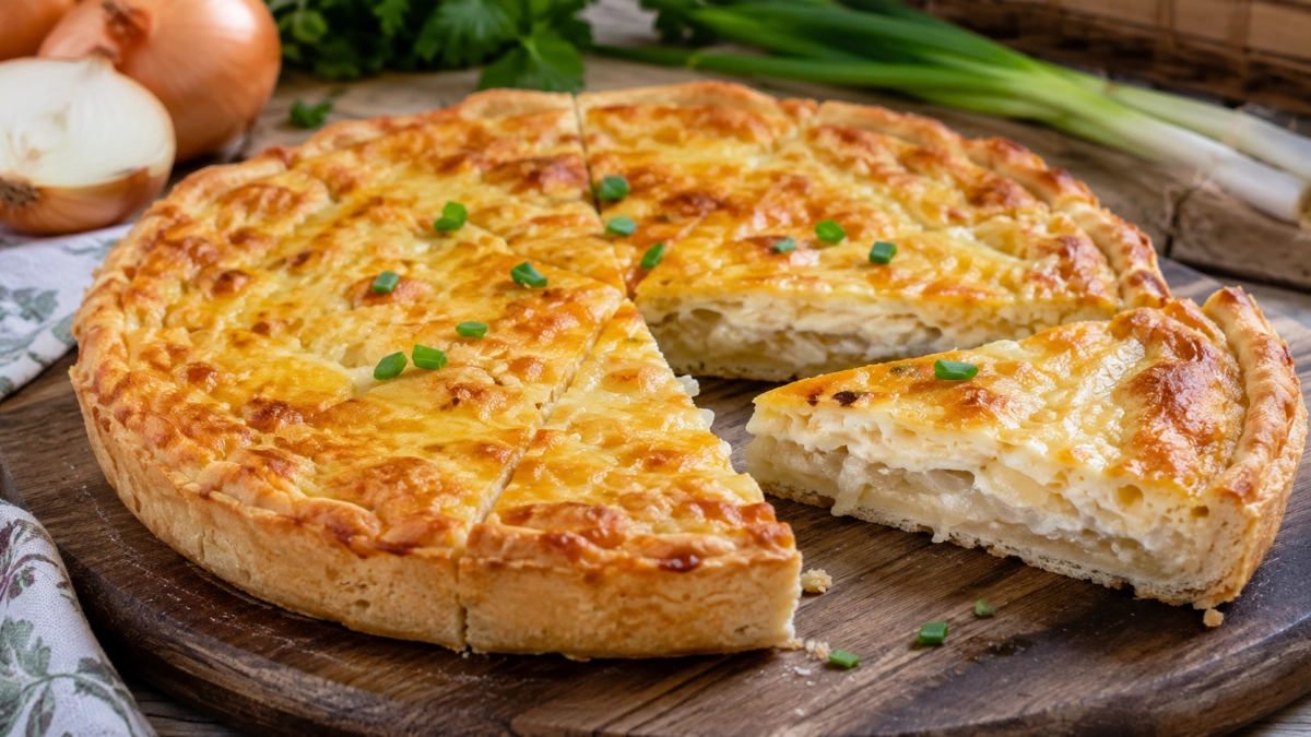 Из муки пироги не стряпаю, делаю корж из куриного фарша и твёрдого сыра: а внутри — нежная луковая начинка со сливочным сыром