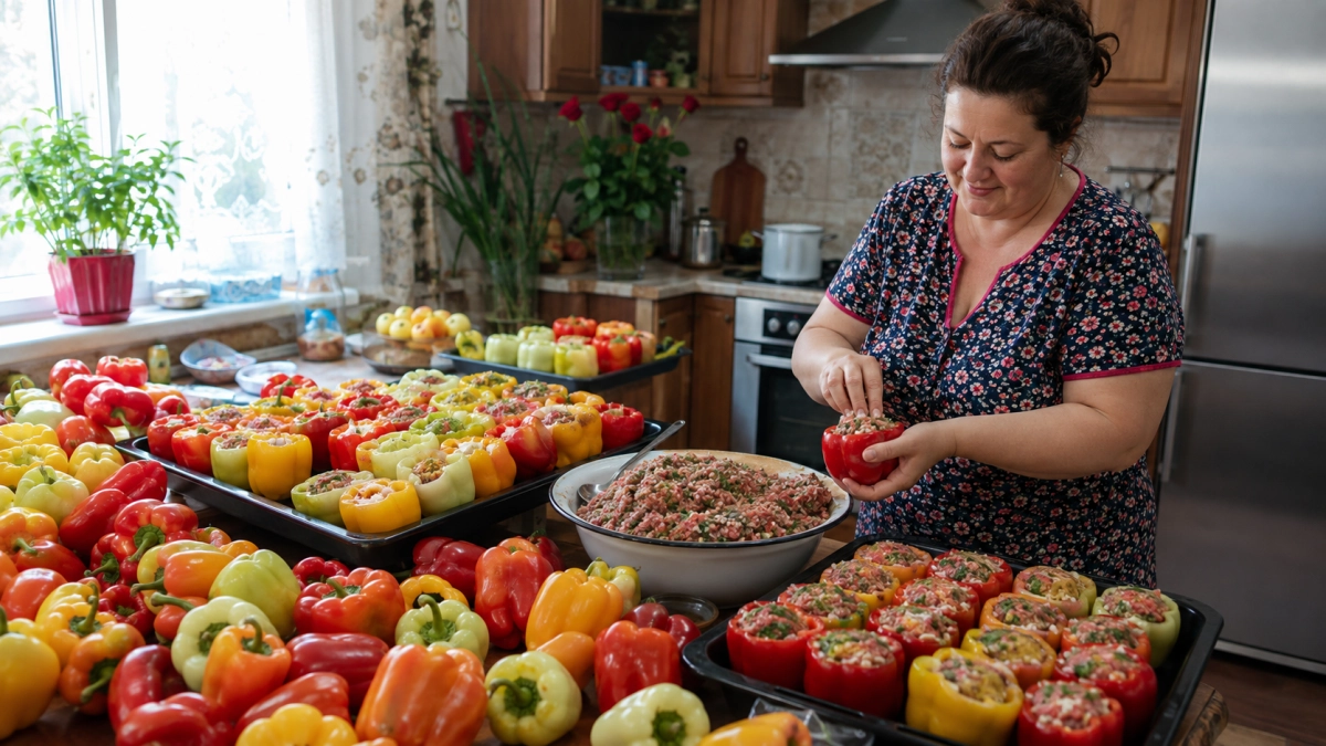 В августе скупаю перец ящиками и фарширую как очумелая: 3 ложки в начинку — и вкус как в турецком ресторане