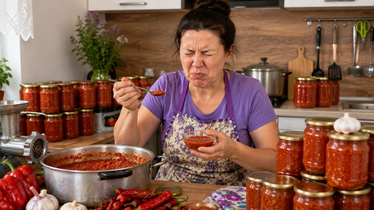Кабачки больше не жарю тазами: кручу 3 кг с помидорами и перцем и получается термоядерная аджика — зимой к мясу, картошке и макаронам