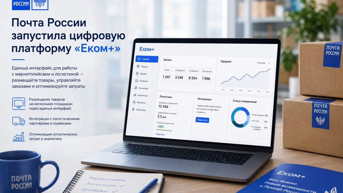Почта России запустила цифровую платформу «Еком+» для селлеров