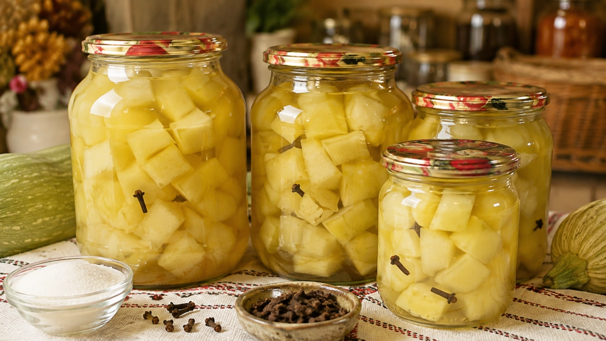 Все кабачки при деле: 5 гвоздичек в кастрюлю — и компот вкуснее «Дюшеса», закрываю десятками банок