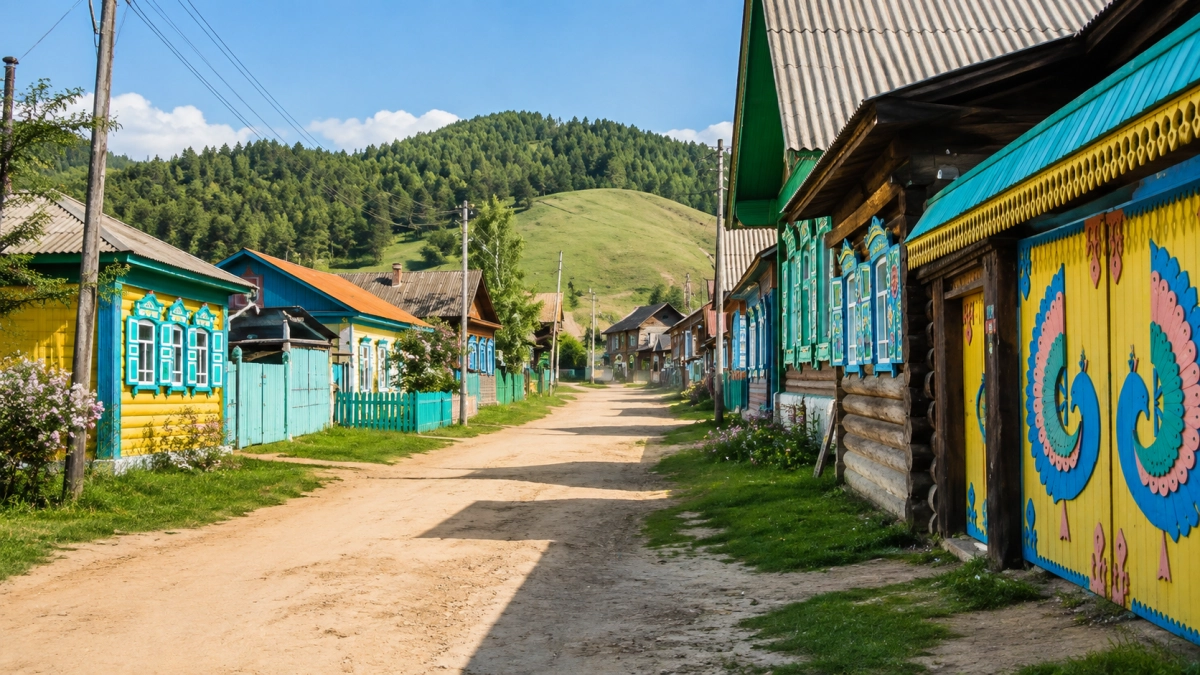 Это село на 700 жителей вошло в число самых красивых: цветные дома, расписные ворота как в музее и обычаи, которые удивляют городских