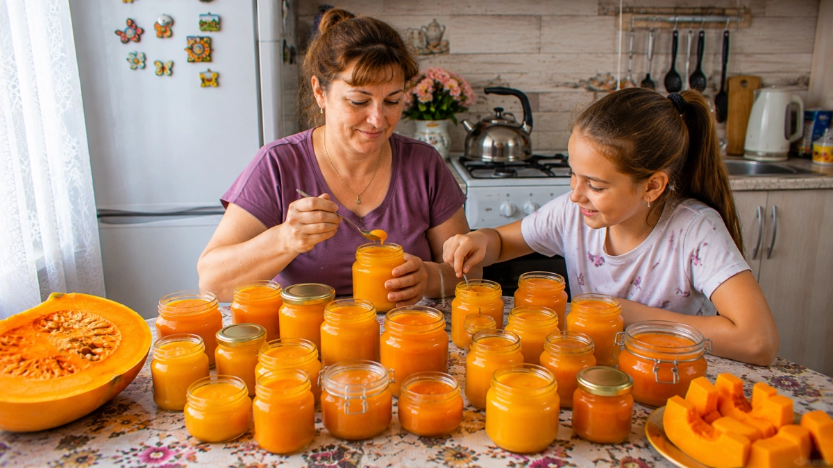 Вкуснее карамели и нежнее крема: тыквенная сгущенка — яркая, густая, бархатная, за чаем едим ложками прямо из банки