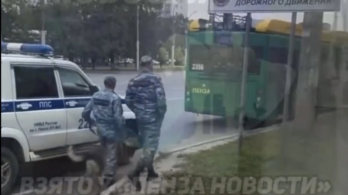 В Пензе полиция с собаками нагрянула в троллейбус