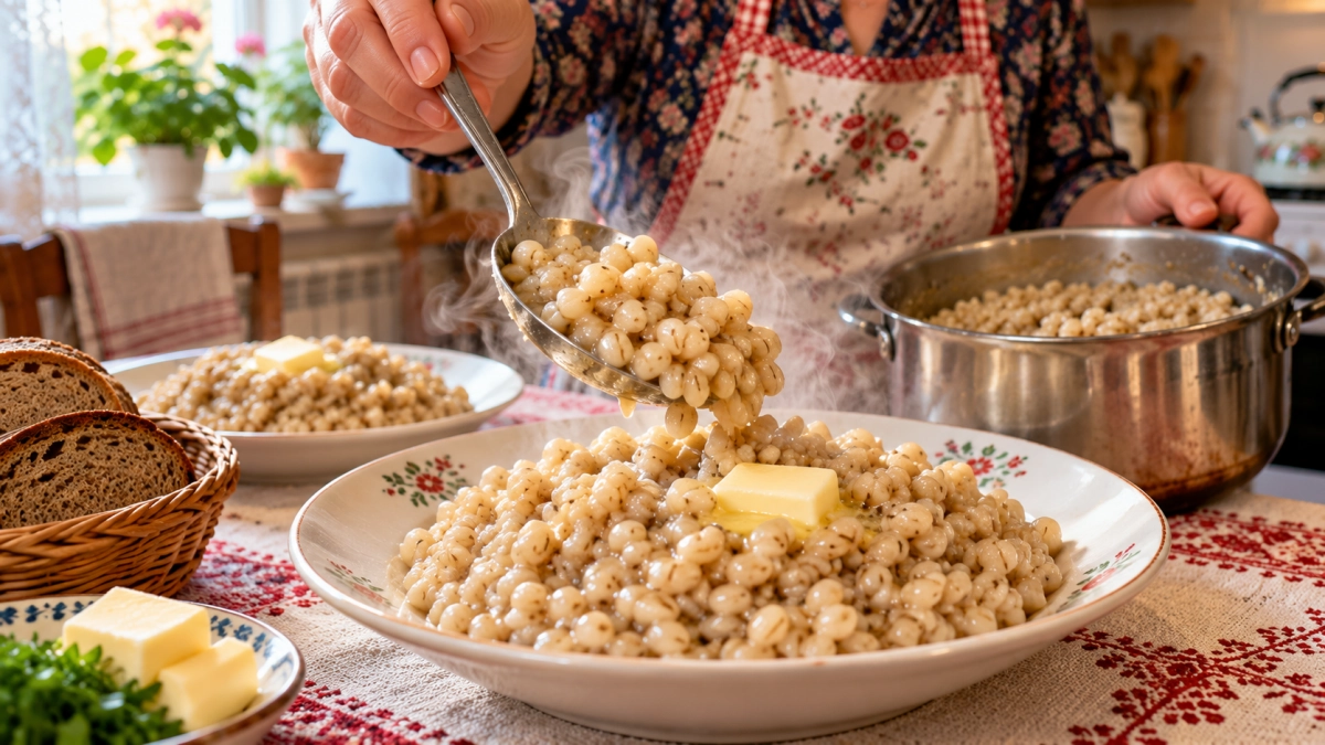 1 кусочек в кастрюлю — и перловка как из русской печи: мягкая, рассыпчатая и ароматная, а не столовская каша