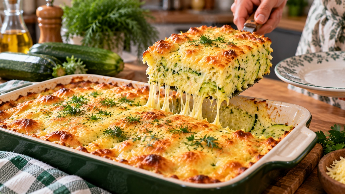 Кабачковую запеканку готовлю и на ужин, и на праздник: проще оладий, вкуснее рагу — сочная сырная шапка кипит