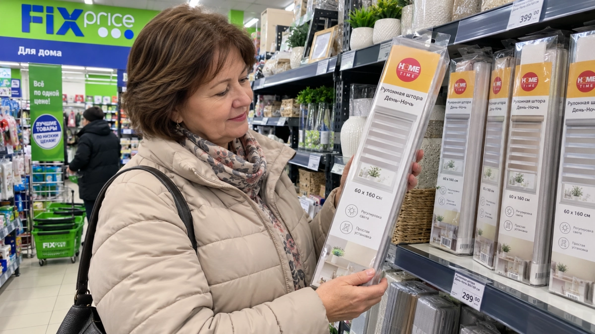В Fix Price нашла штору «День-Ночь» за 449 рублей: ни карниза, ни сверления — настоящая находка для осени, днём светло, вечером уютно