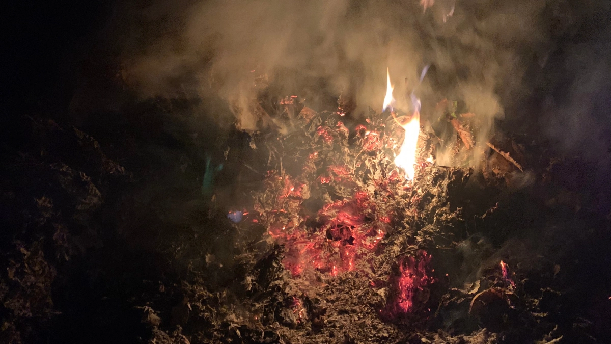 В Пензенском районе полностью потушили пожар на площади 1000 квадратных метров