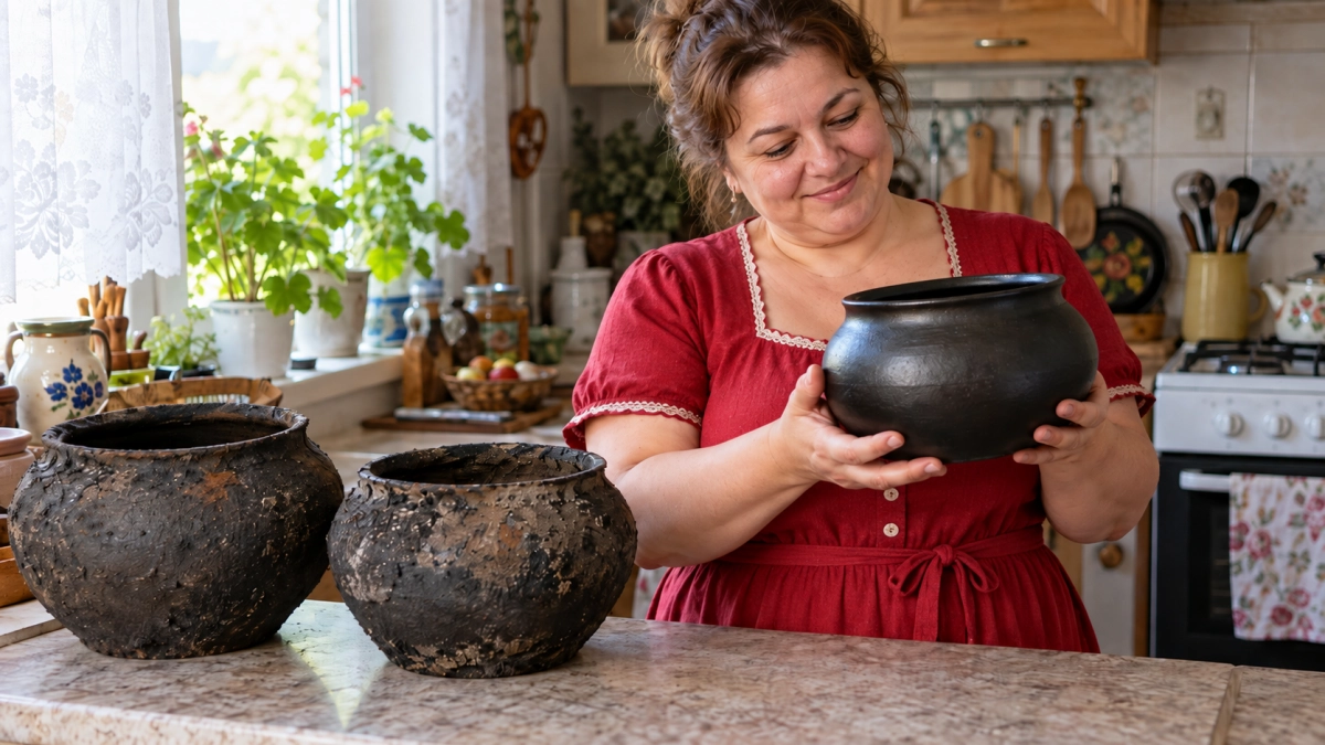 Бабушкины чугунки не выбрасываю из-за чёрной корки: 3 шага — и получается свой кокот вместо дорогущего из люкс-магазина