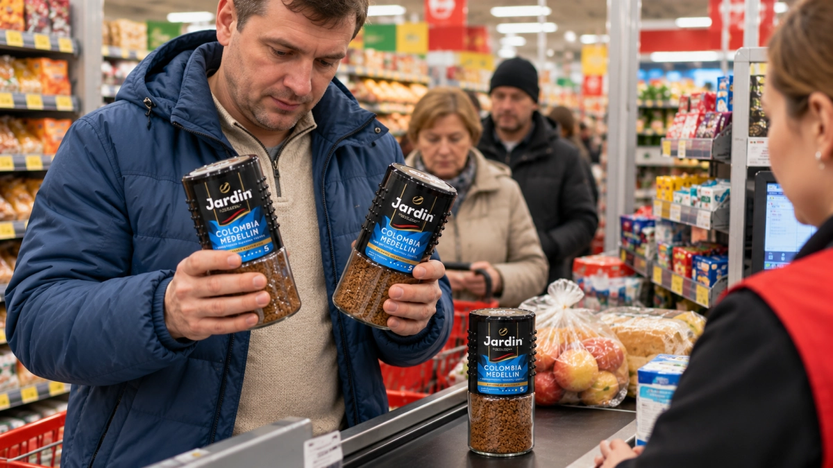 Кофеманы в Пятёрочке присмотрели себе любимчика: в банке крупная кофейная россыпь, насыщенный аромат — без горечи и пережаренности