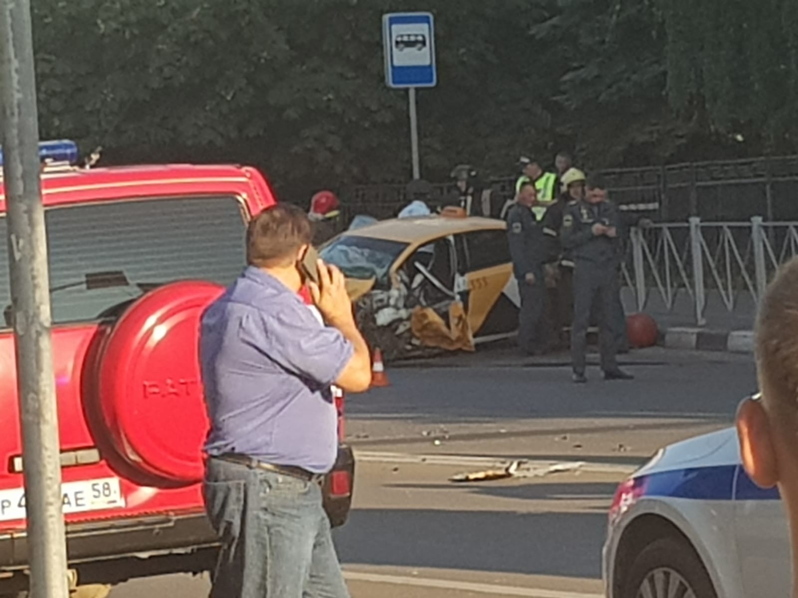 В Пензе на улице Суворова произошло ДТП с автобусом №54 и такси