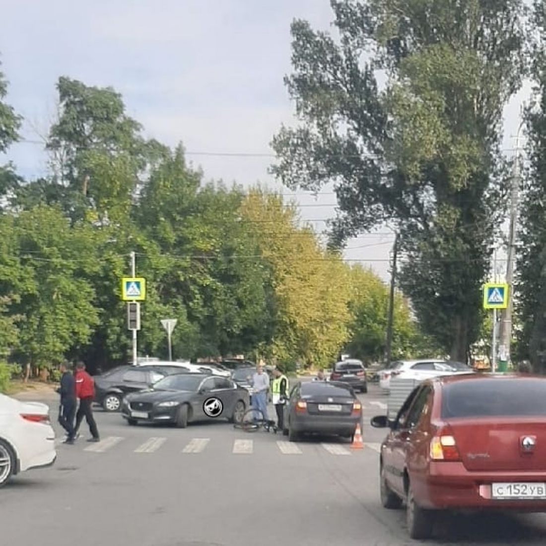 На пешеходном переходе в Пензе 16 августа случилось ДТП с велосипедистом