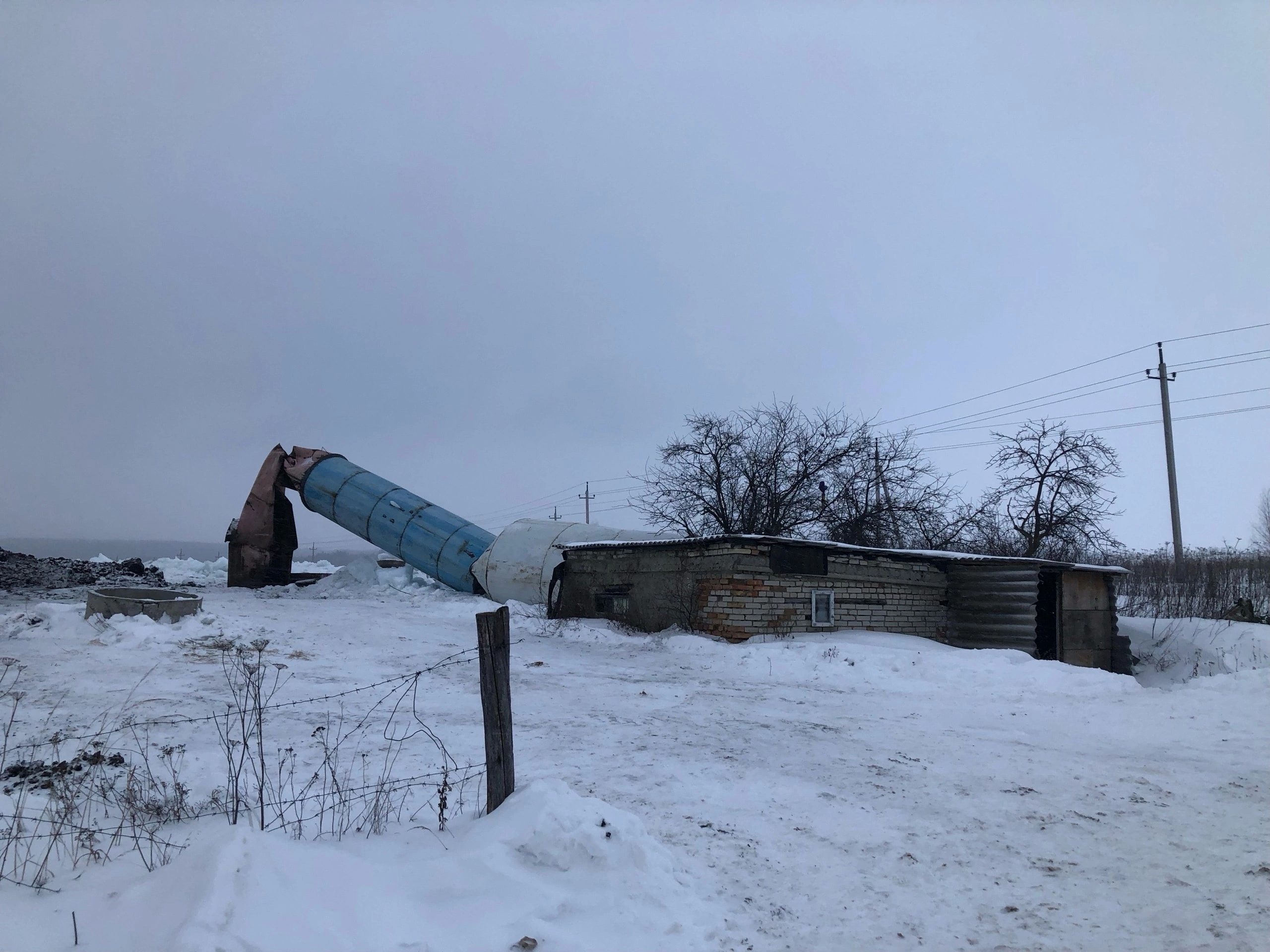 В Пензенской области рухнула водонапорная башня 