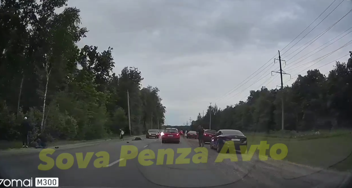 В Пензе на дублере Окружной произошло смертельное ДТП с мотоциклистом и пешеходом