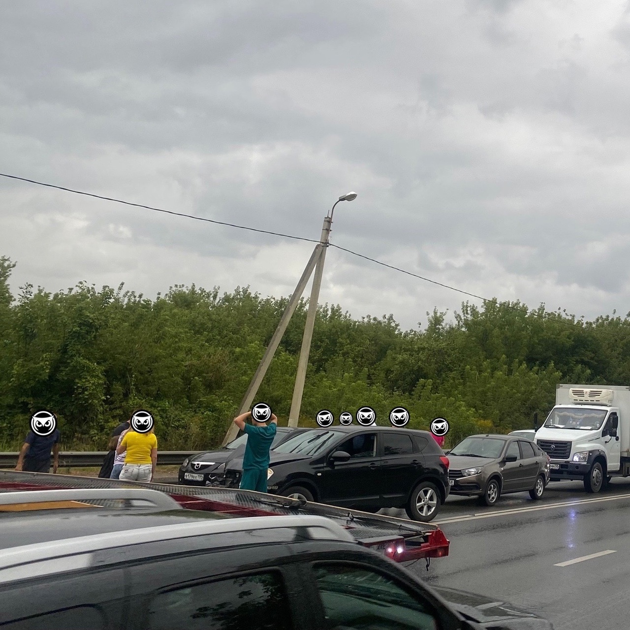 В Пензе из-за ДТП на трассе М5 образовалась пробка в обе стороны
