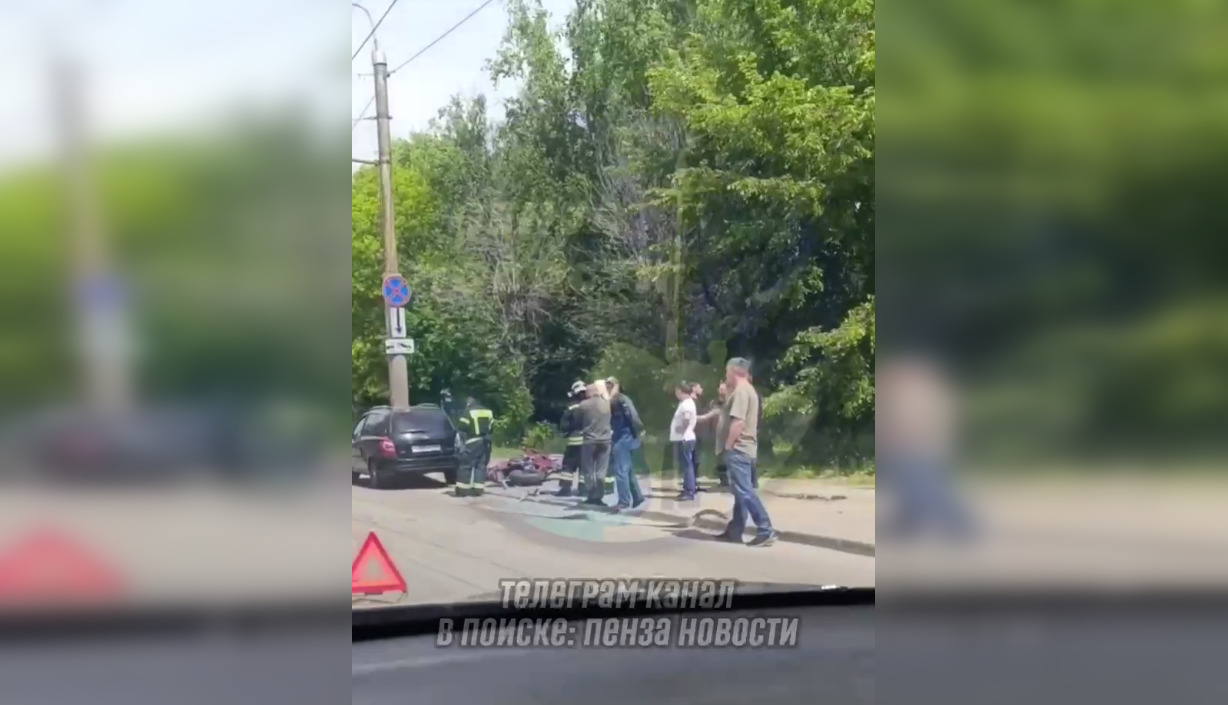В Пензе на Тухачевского произошло ДТП с мотоциклистом