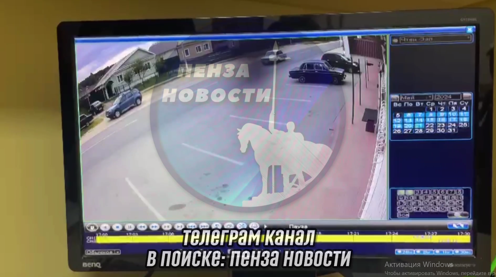 В Сети опубликовали видео с жестким ДТП с мотоциклистом в Сосновоборском районе 