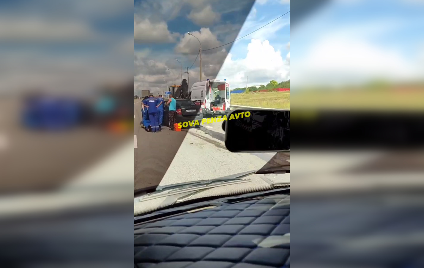 В ДТП Lada Granta с экскаватором-погрузчиком на трассе М5 пострадал один человек